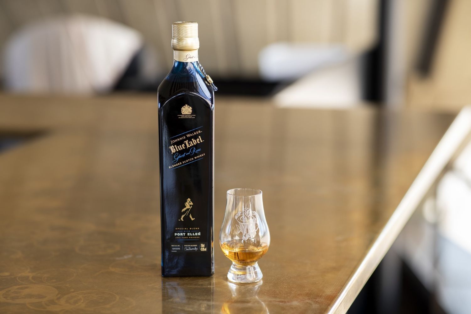 Johnnie Walker Blue Label Ghost and Rare Port Ellen has been crafted in small batches using three ‘Ghost whiskies’ and five rare malts from the Johnnie Walker Reserves